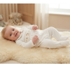 BW-13-439: Baby Unisex Rocking Horse Smocked Velour All In One (NB-6 Months)